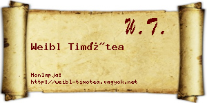 Weibl Timótea névjegykártya